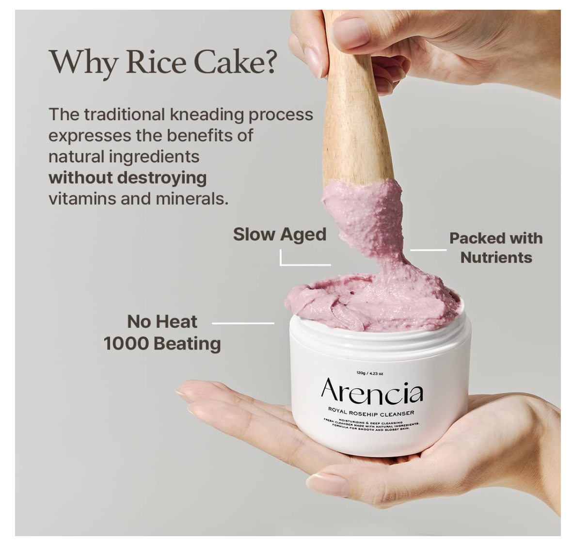 Arencia Fresh Roseship Rice Mochi Cleanser 120g