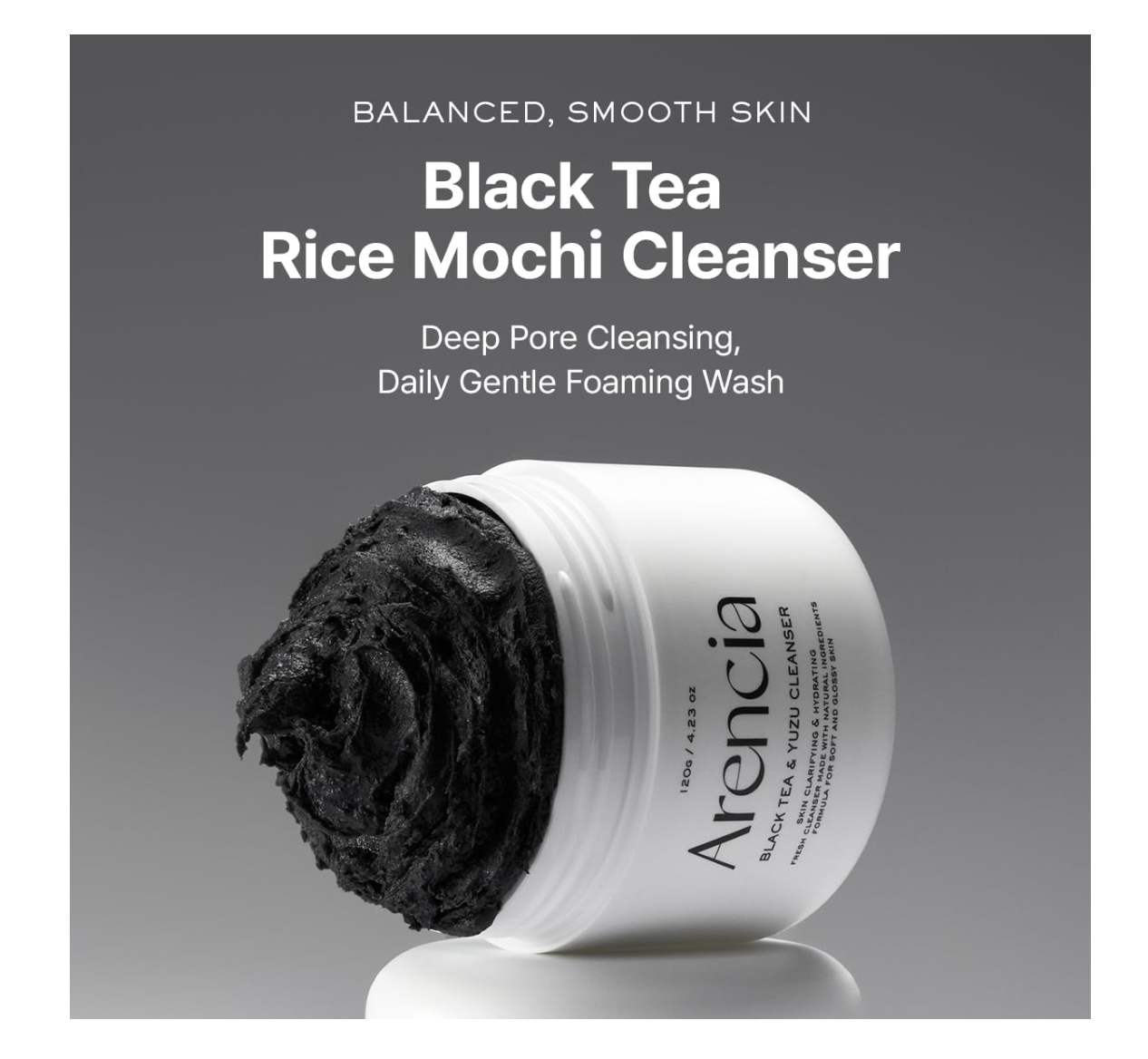 Arencia Black Tea & Yuzu Rice Mochi Cleanser 260g