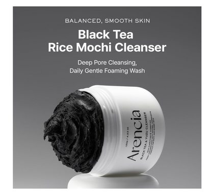 Arencia Black Tea & Yuzu Rice Mochi Cleanser 260g