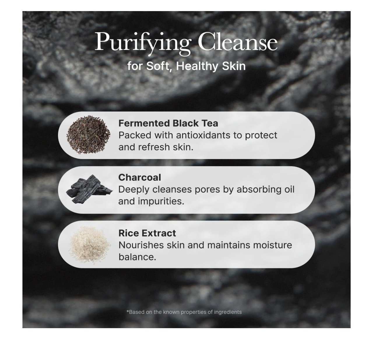 Arencia Black Tea & Yuzu Rice Mochi Cleanser 260g