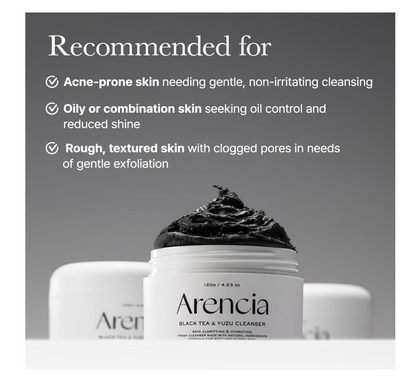Arencia Black Tea & Yuzu Rice Mochi Cleanser 260g
