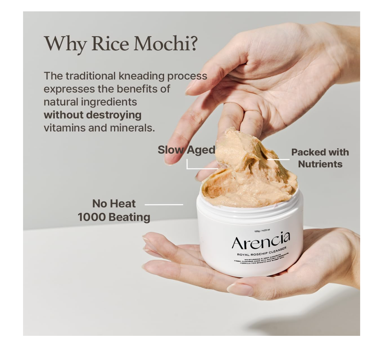 Arencia Calendula Rice Mochi Cleanser 120g