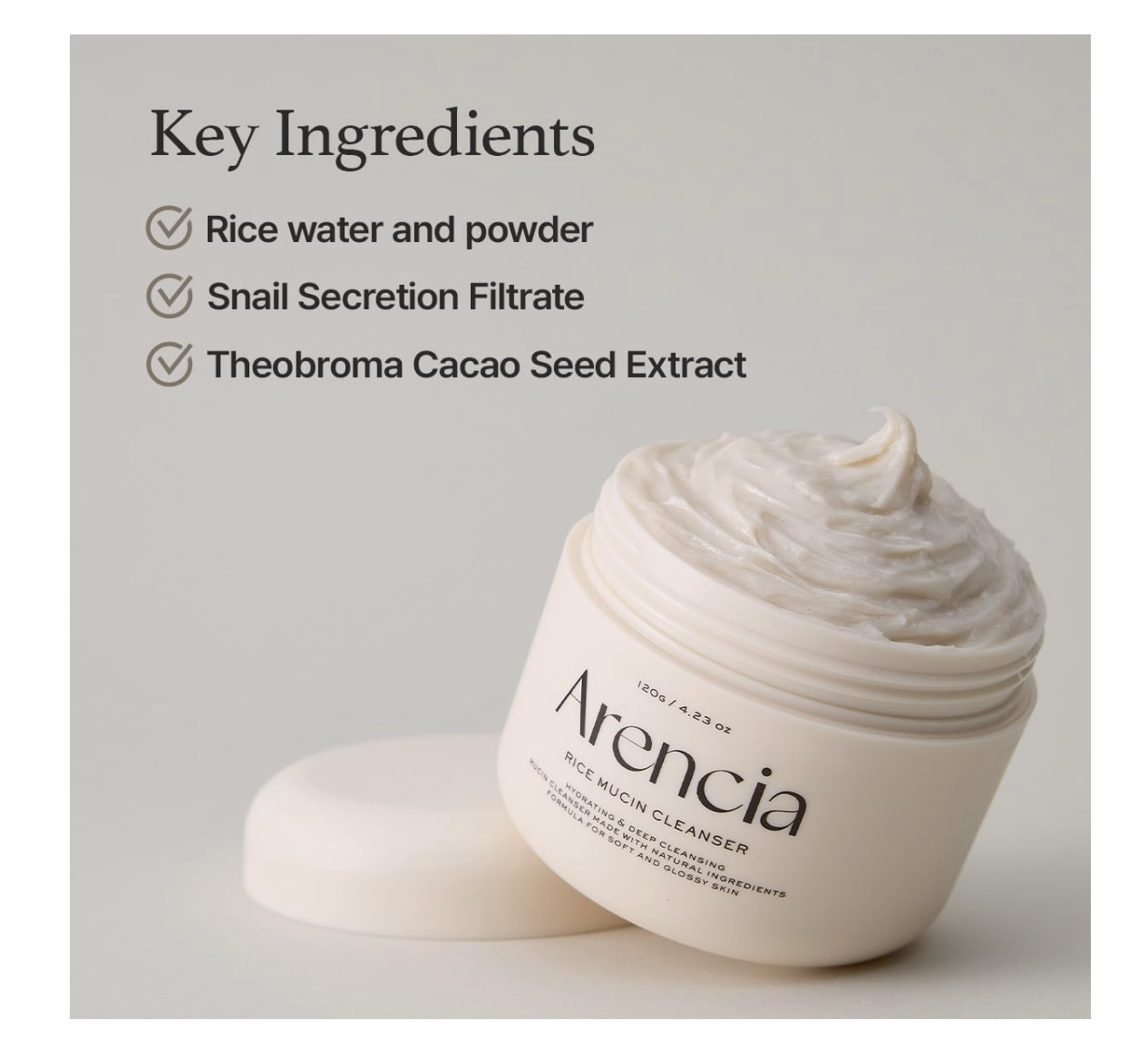 Arencia Rice Mucin Cleanser 120g