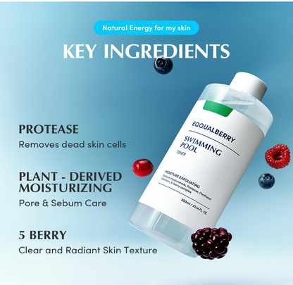 Eqqualberry Daily Peeling Swimming Pool Toner 300ml