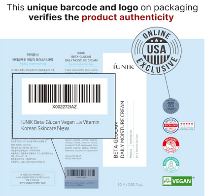 IUNIK Beta Glucan Daily Moisture Cream 60 ml