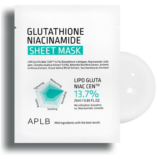 APLB Glutathione Niacinamide Sheet Mask 10pz